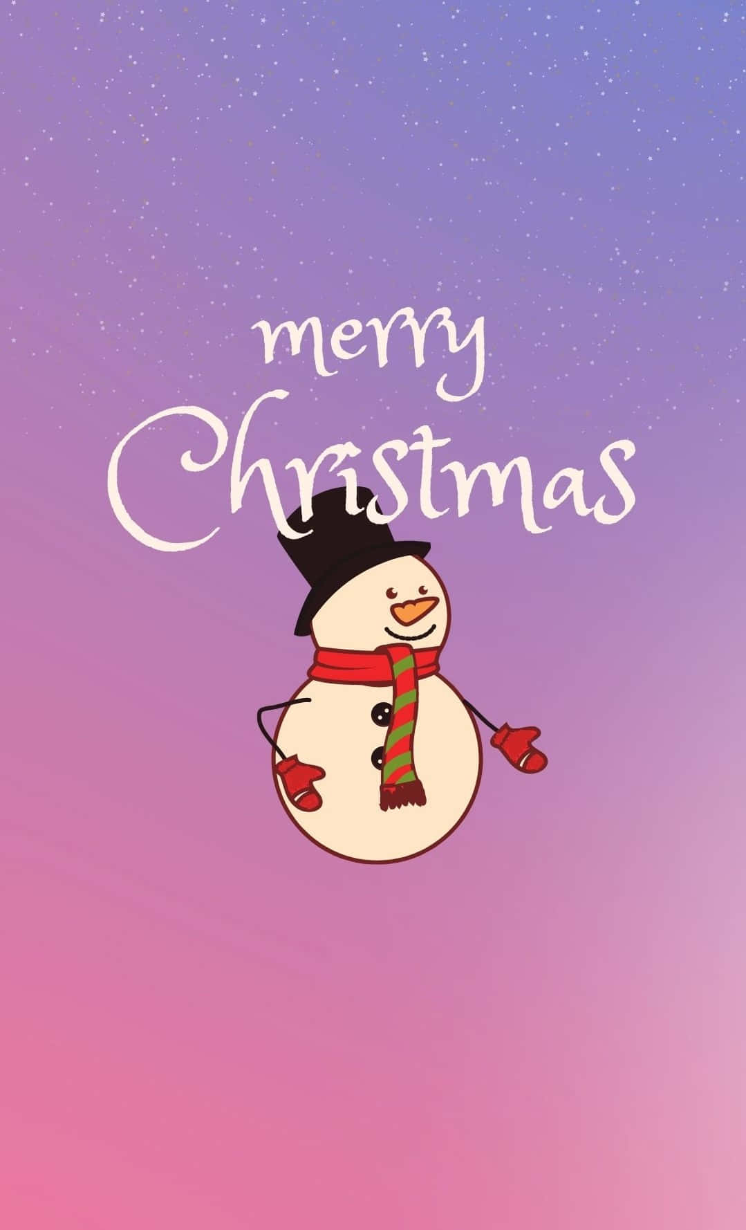 Cute Snowman, top hat, scarf, HD Phone Wallpaper