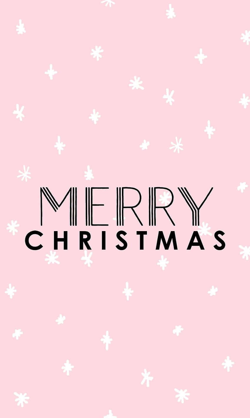Pink Merry Christmas Snowflake Background, pink background, white snowflake patterns, HD Phone Wallpaper