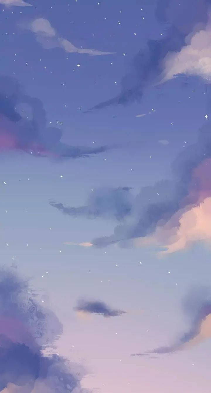 Girly Galaxy, Soft Violet Sky, watercolor sky, HD Phone Wallpaper