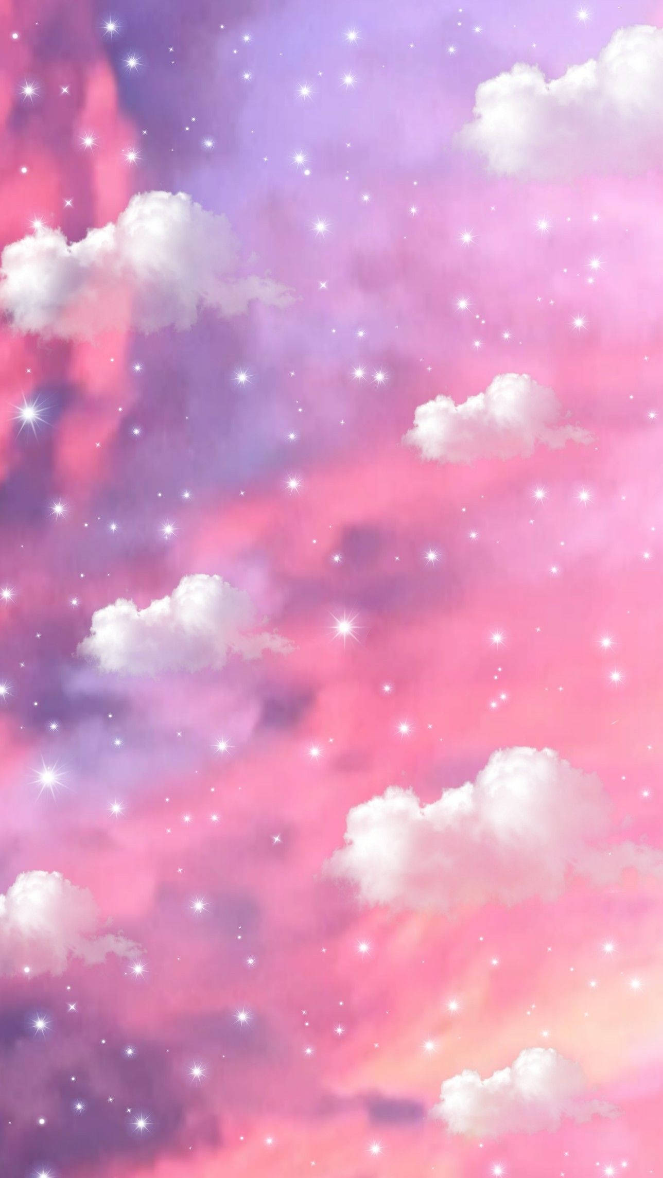 Girly Galaxy, Pink Sky, soft pink and purple clouds, Full HD Phone Wallpaper