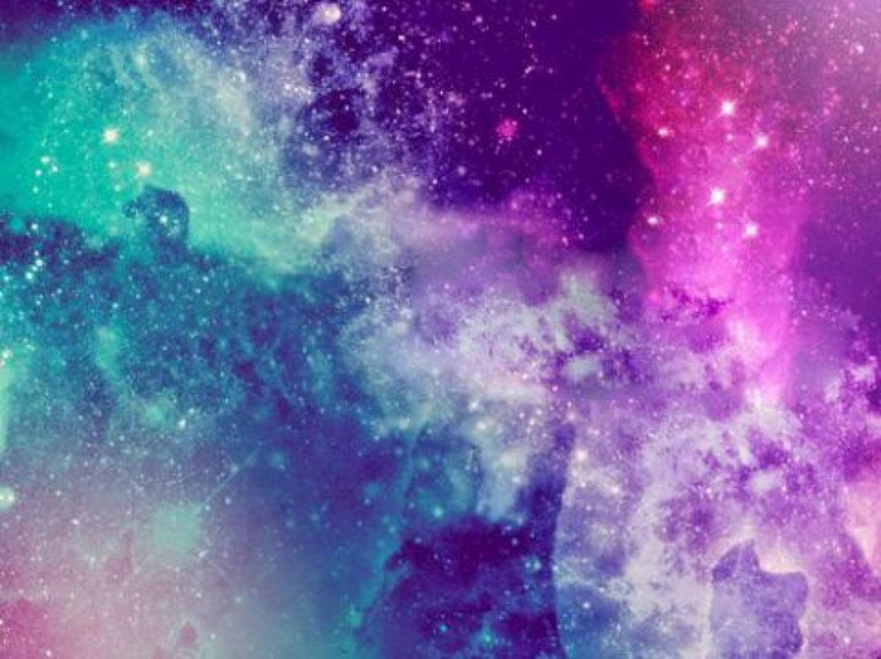 Girly Galaxy, teal purple, magenta, HD Desktop Wallpaper