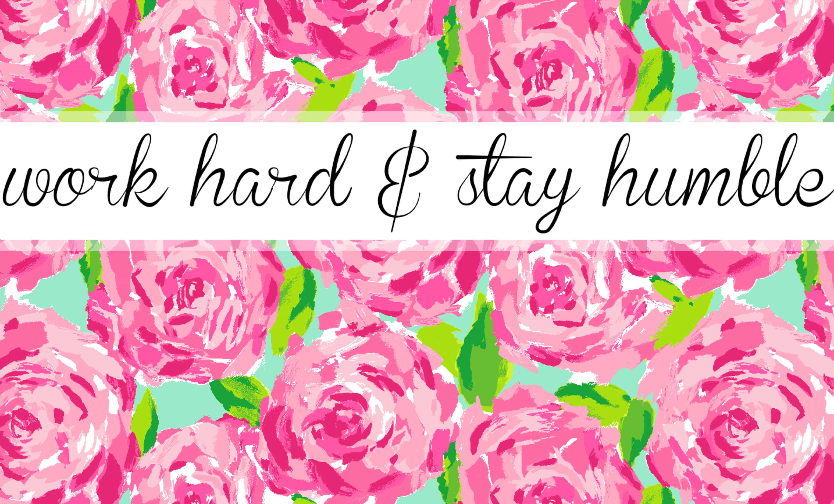 Girly Laptop, vibrant pink roses, green leaves, 2K Desktop Wallpaper