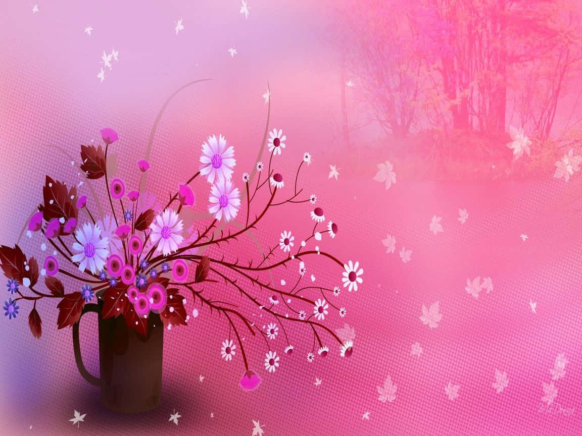 Girly laptop, pink, purple, SD Desktop Wallpaper