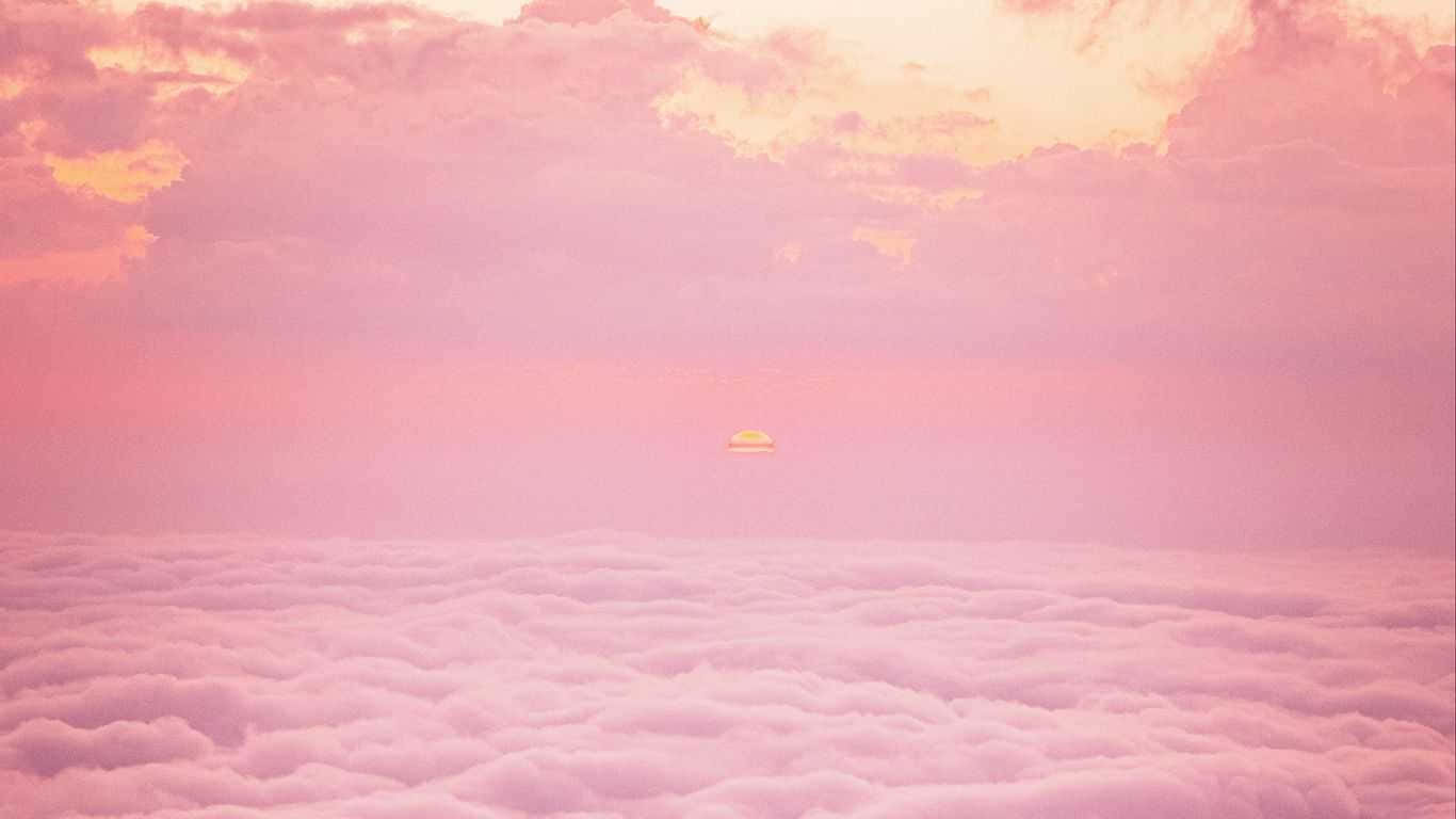 Girly Laptop, sunrise, pink, HD Desktop Wallpaper