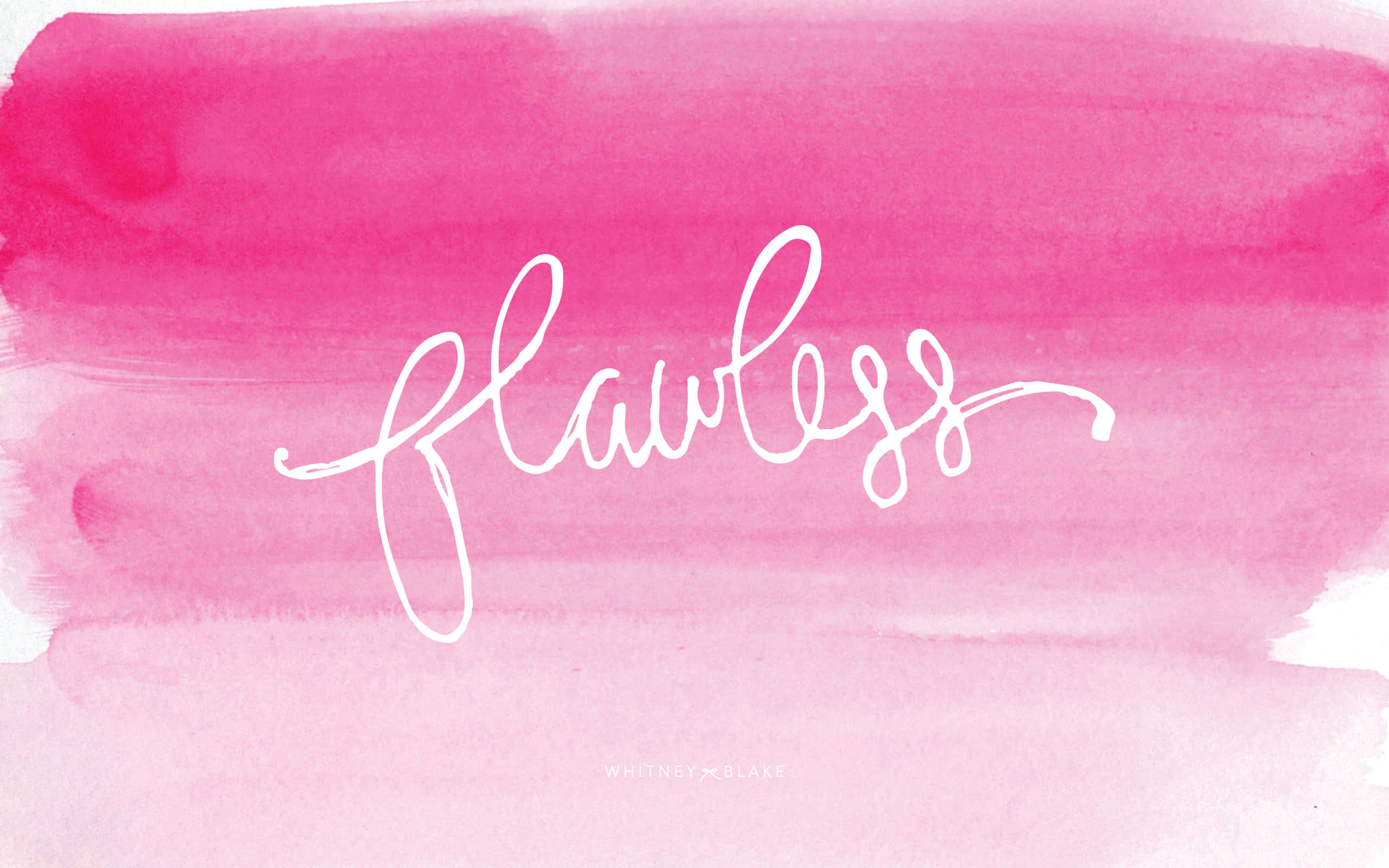 girly laptop, pink watercolor washes, elegant white cursive, 2K Desktop Wallpaper