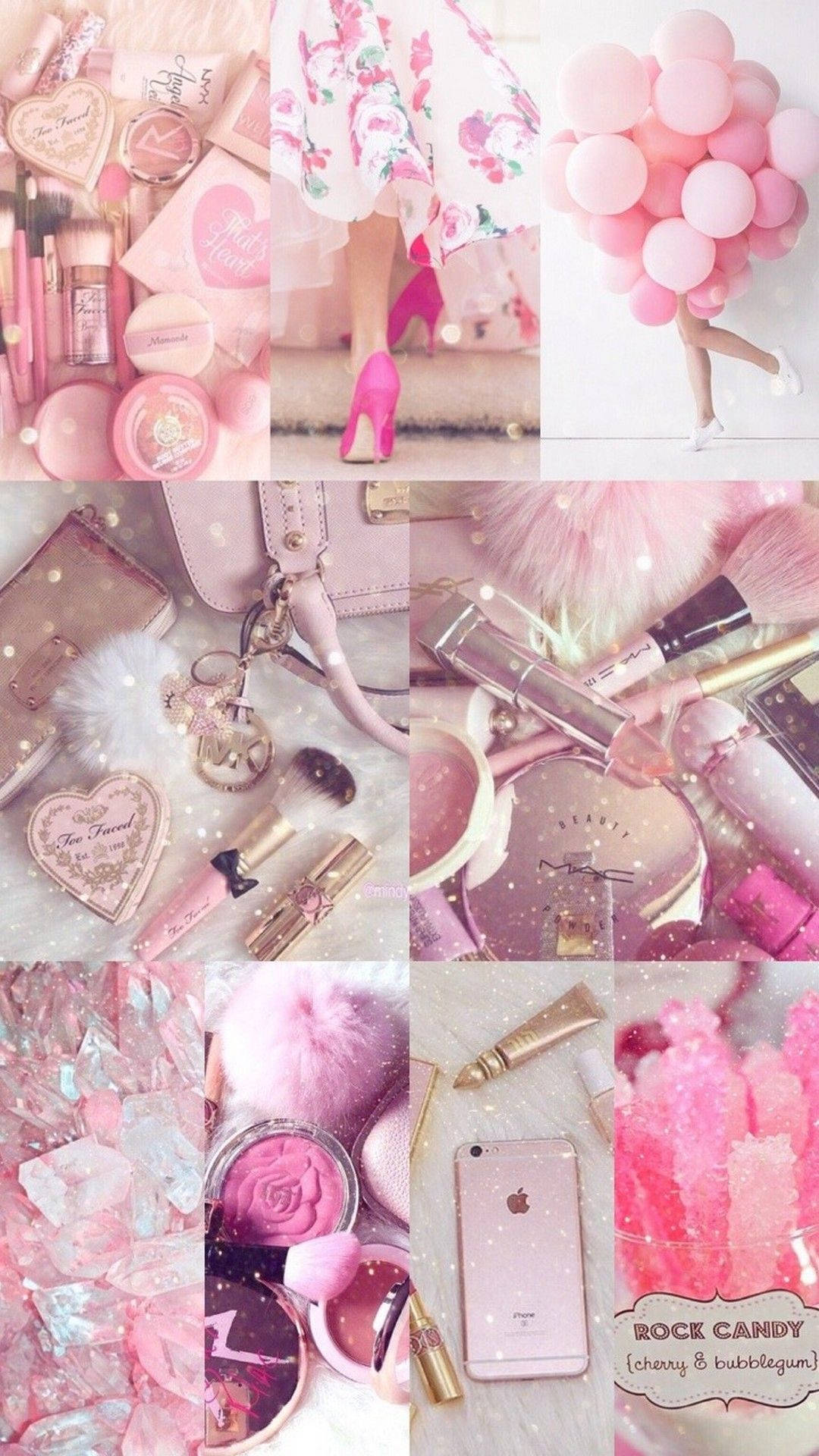 Girly Lock Screen iPhone, pink-themed, pastel tones, Full HD Phone Wallpaper