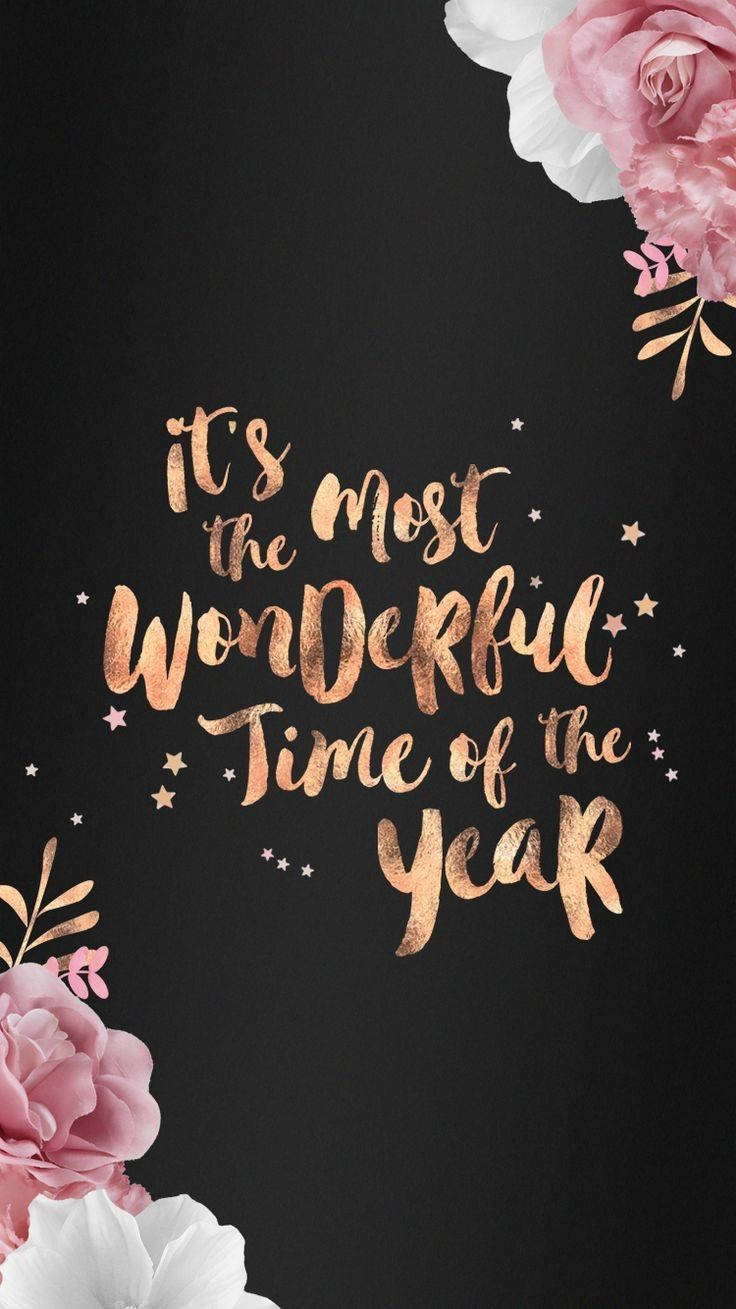 gold calligraphy, black background, pink and white flowers, HD Phone Wallpaper