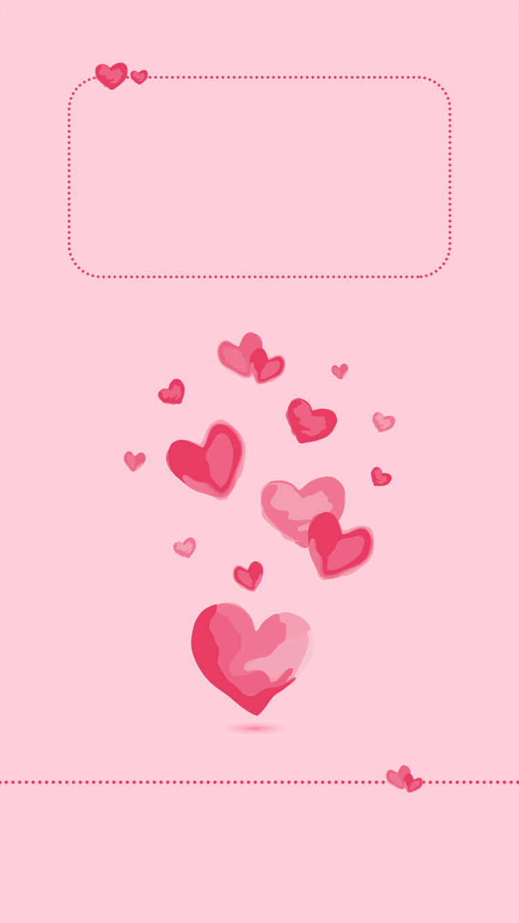 Valentine's Day card, hearts, pink background, HD Phone Wallpaper
