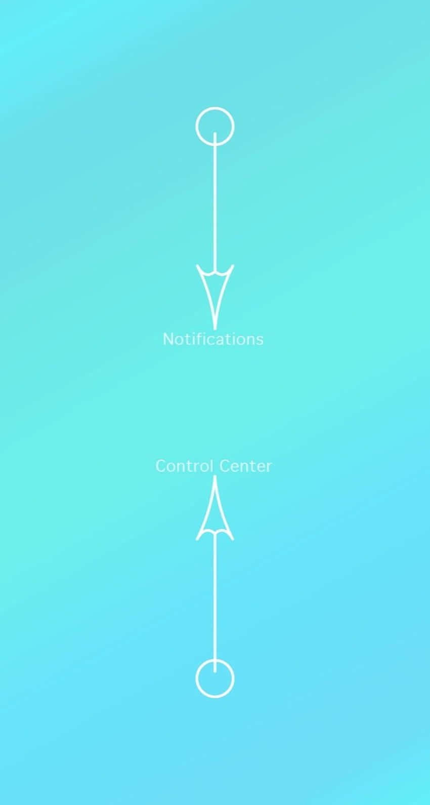 blue background, two arrows, minimalist white line icons, HD Phone Wallpaper