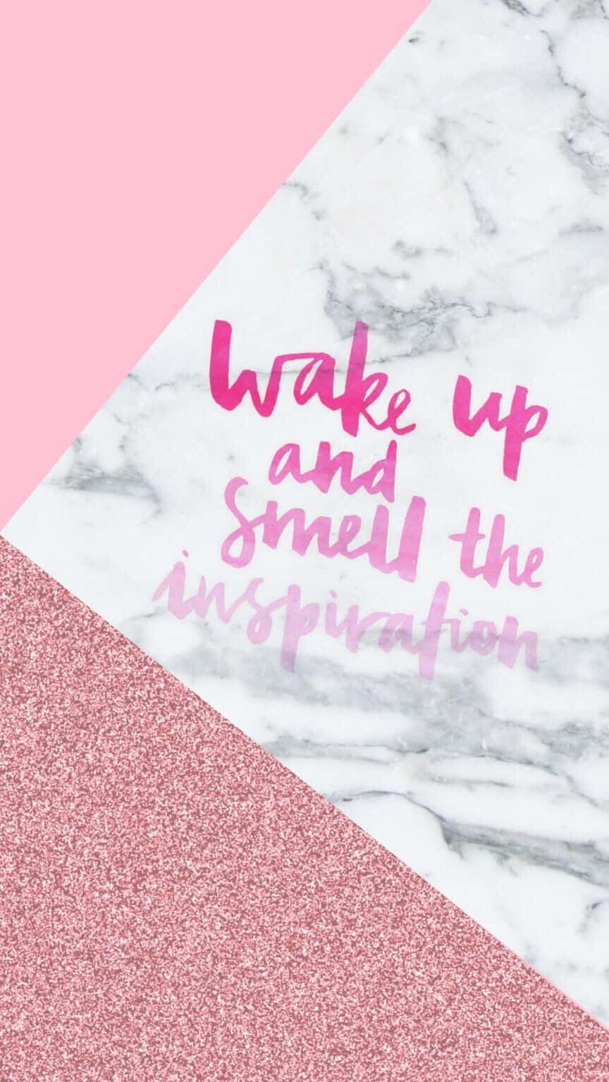 girly lock screen, pink glitter, marble, HD Phone Wallpaper
