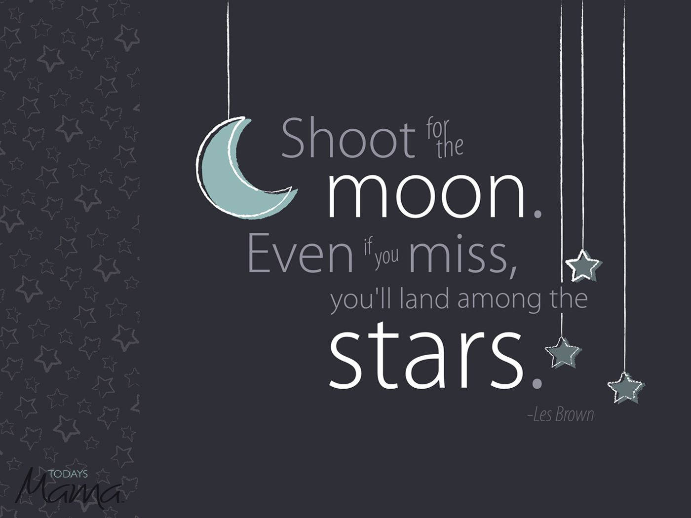 Girly Motivational, crescent moon, stars, HD Desktop Wallpaper