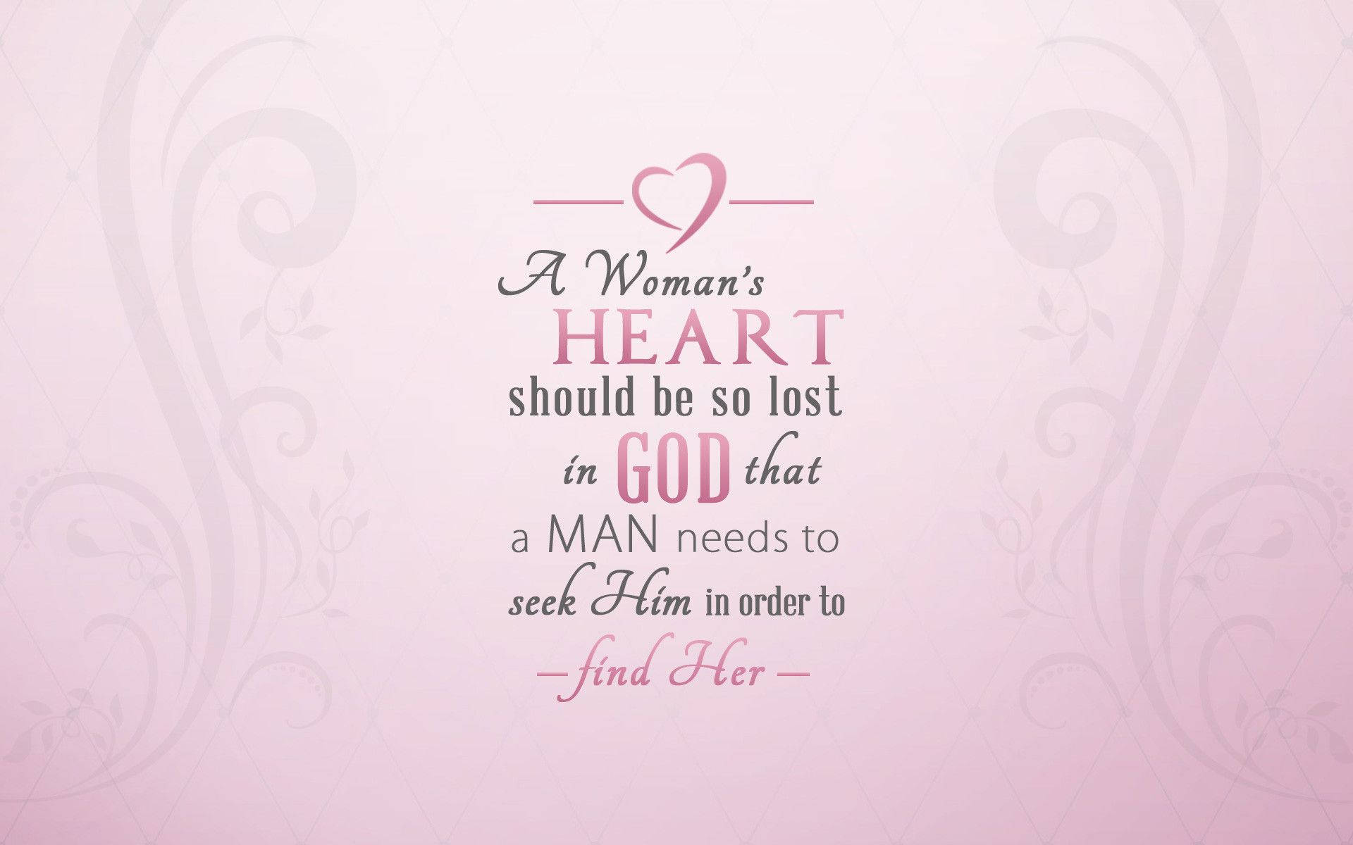 girly motivational, woman's heart, lost in God, Full HD Desktop Wallpaper