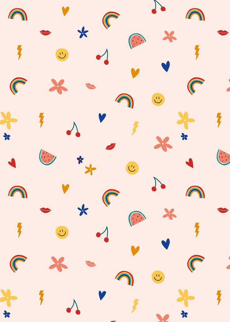 Girly Phone, pastel, rainbows, SD Phone Wallpaper