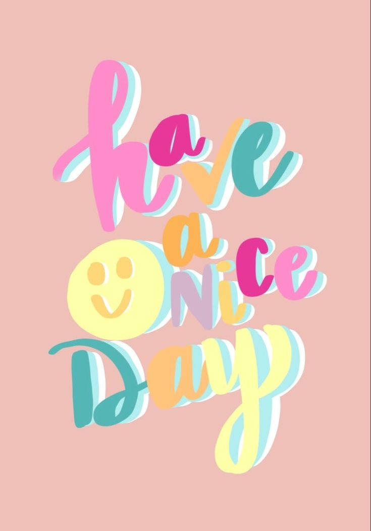 Girly Phone, pastel-colored, 3d-style text, SD Phone Wallpaper