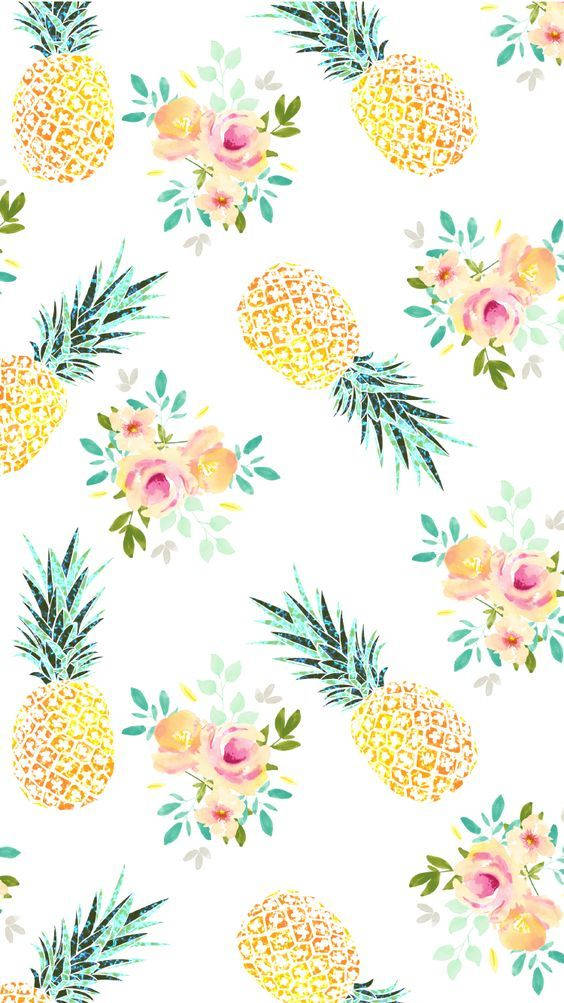 Girly Phone, Pineapple, Pink Roses, SD Phone Wallpaper