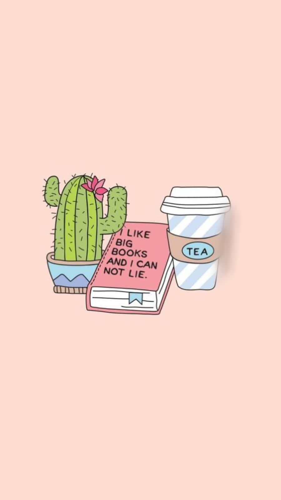 Girly Tumblr, cactus, book, HD Phone Wallpaper