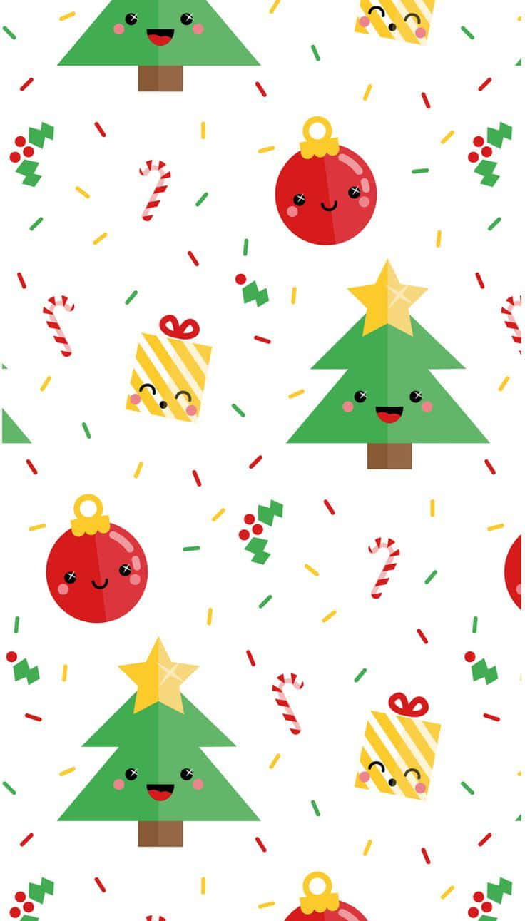 Girly Xmas, Christmas trees, ornaments, HD Phone Wallpaper