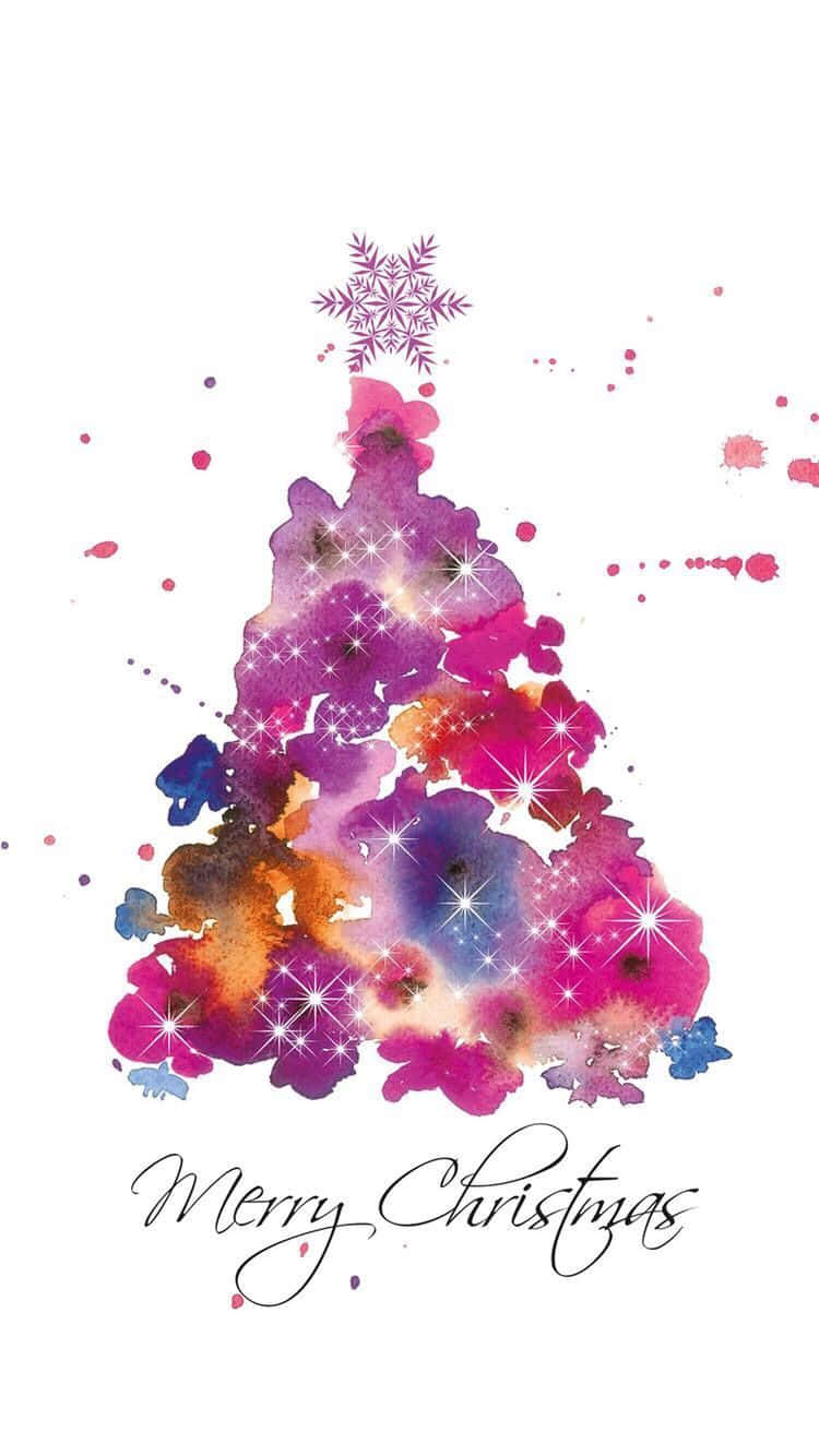 Girly Xmas, magenta purple, orange, HD Phone Wallpaper