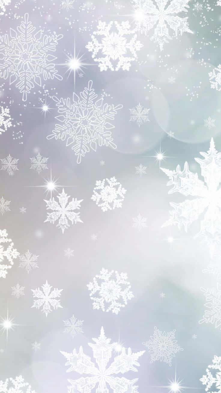 Girly Xmas, snowflakes, gradient sky, HD Phone Wallpaper