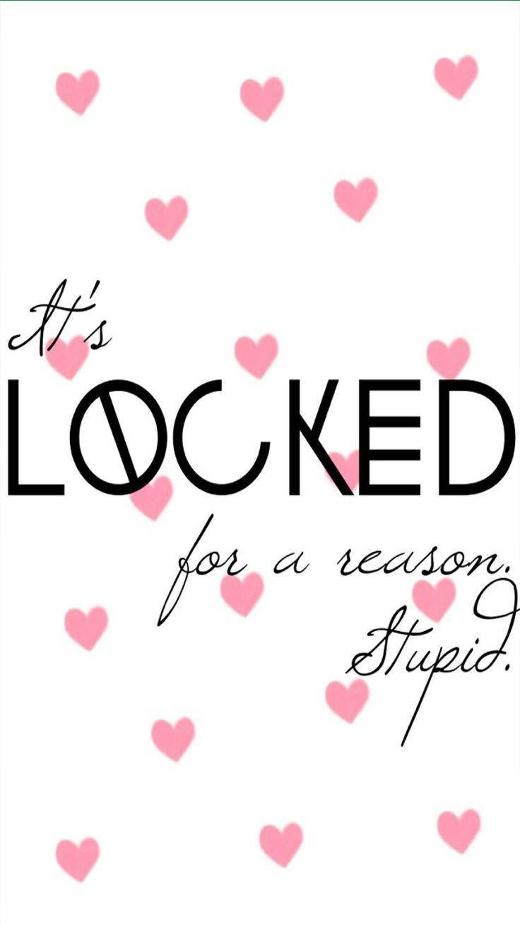 Girl Lock Screen iPhone Art, pink hearts, bold text, HD Phone Wallpaper