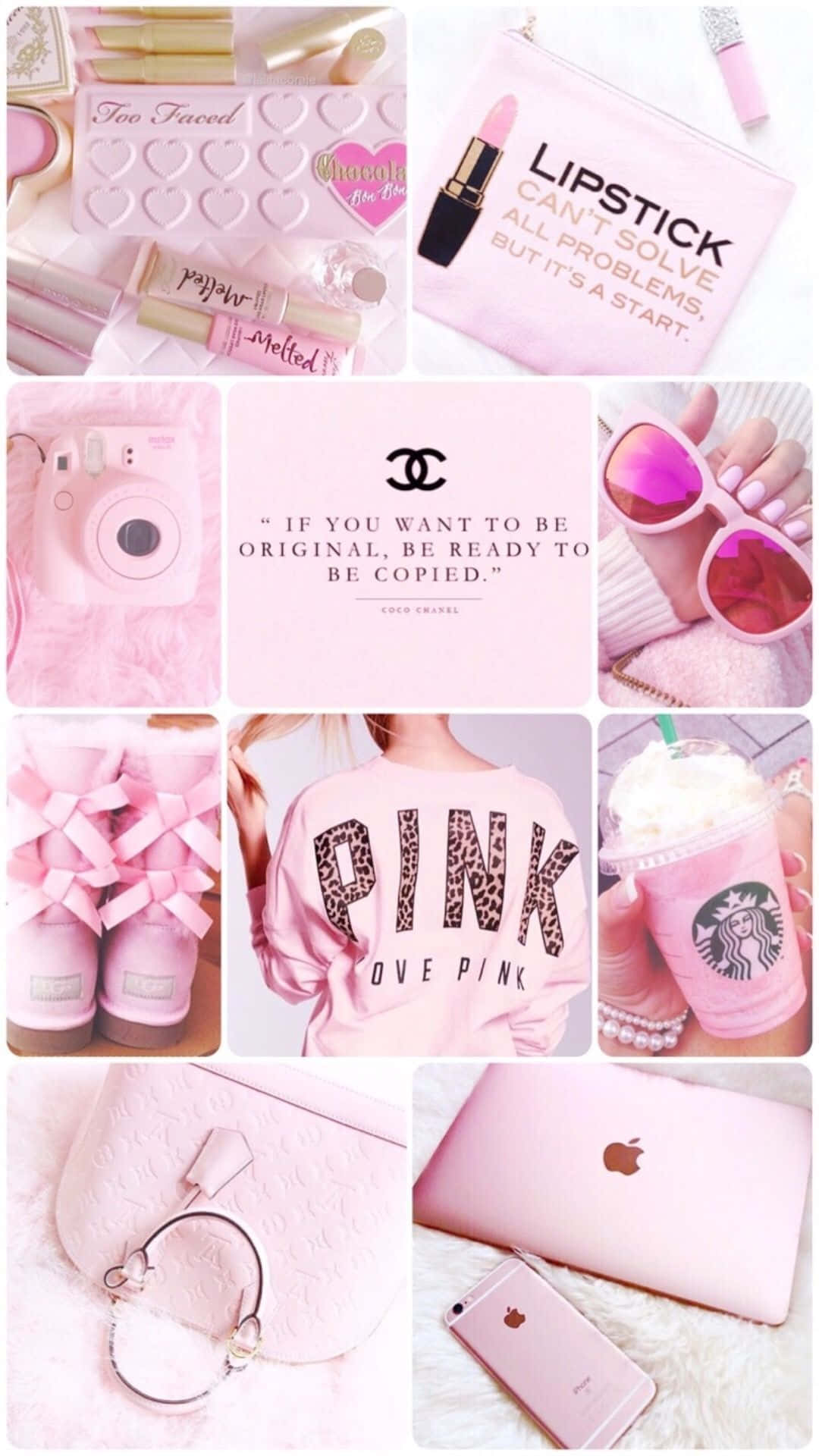 Girly Aesthetic, pastel pink, beauty products, Full HD Phone Wallpaper