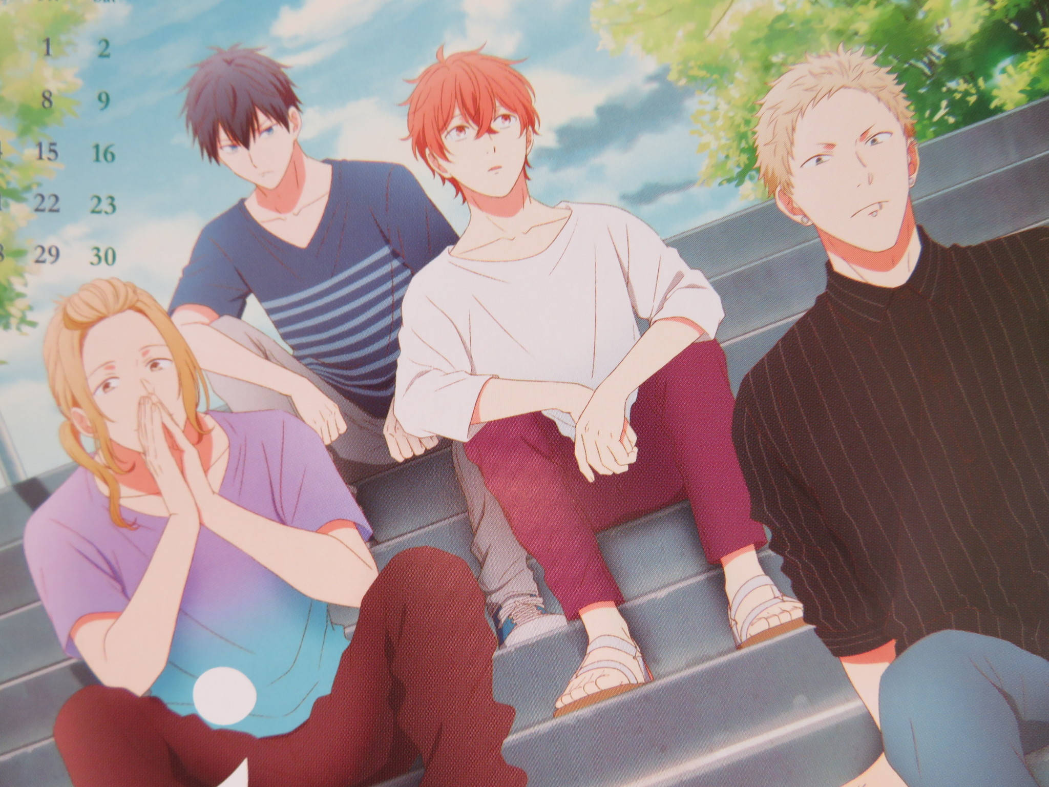 Given, anime boys, outdoor steps, Full HD Desktop Wallpaper