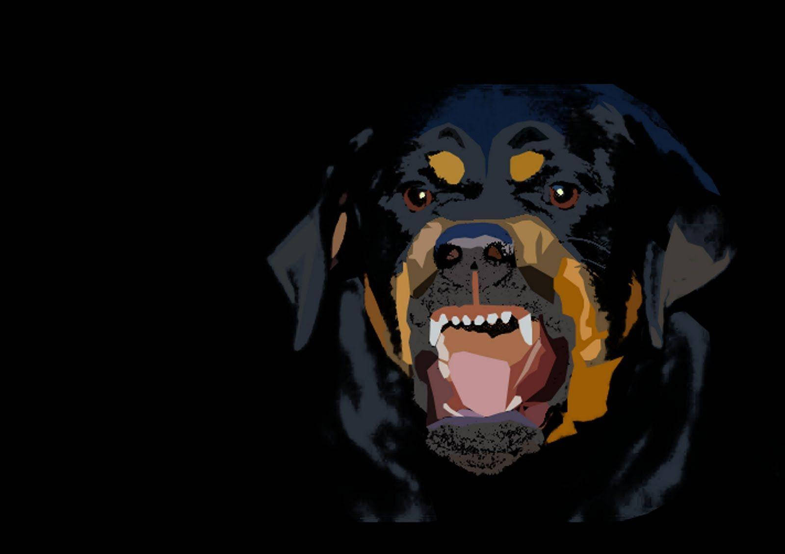 Givenchy, Rottweiler, bared teeth, HD Desktop Wallpaper
