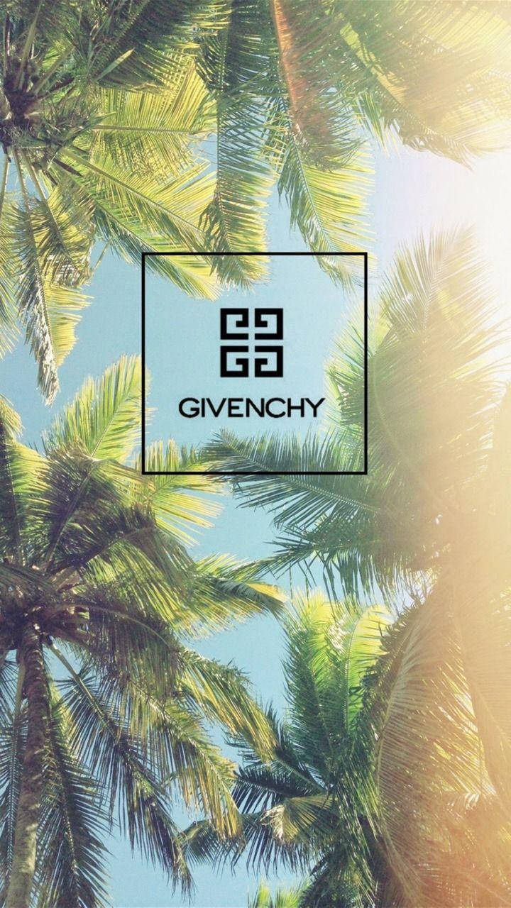 Givenchy, logo, tropical, HD Phone Wallpaper