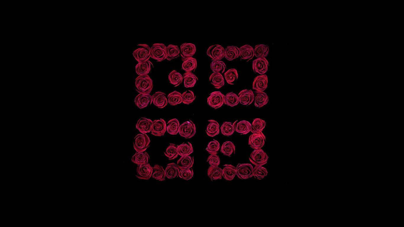 Givenchy, red roses, glowing, HD Desktop Wallpaper