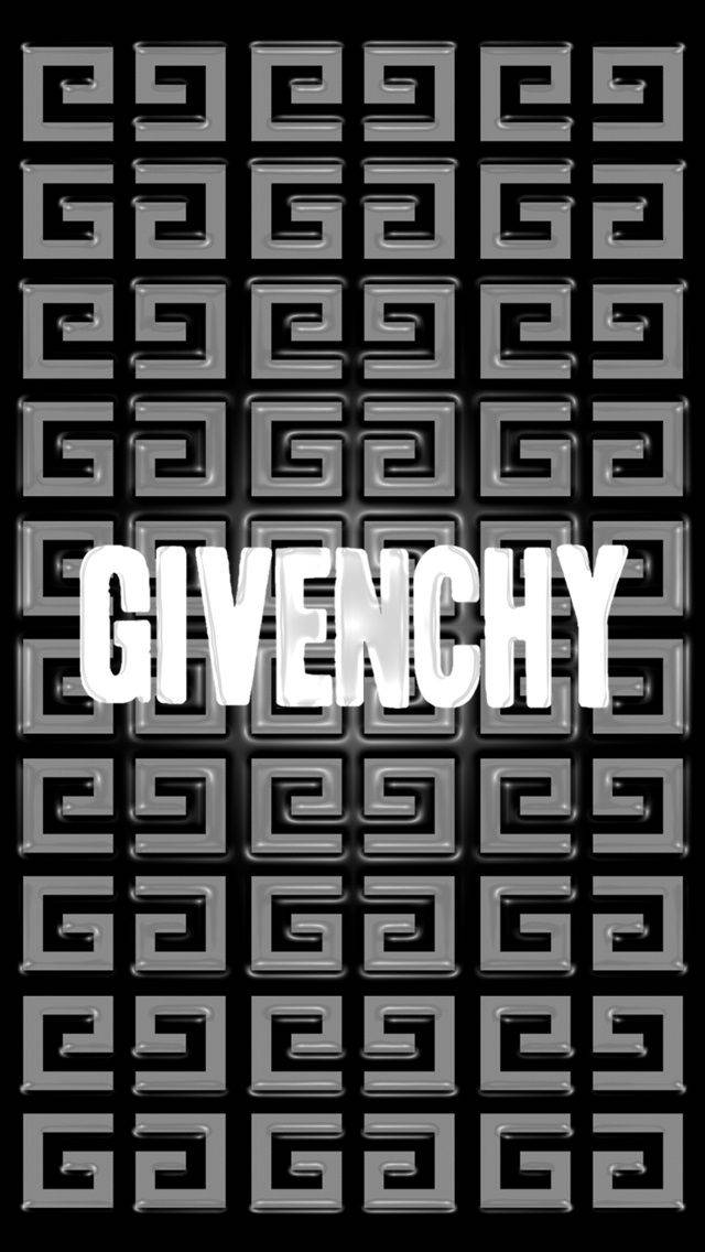 Givenchy, logo pattern, 3D Greek key pattern, SD Phone Wallpaper