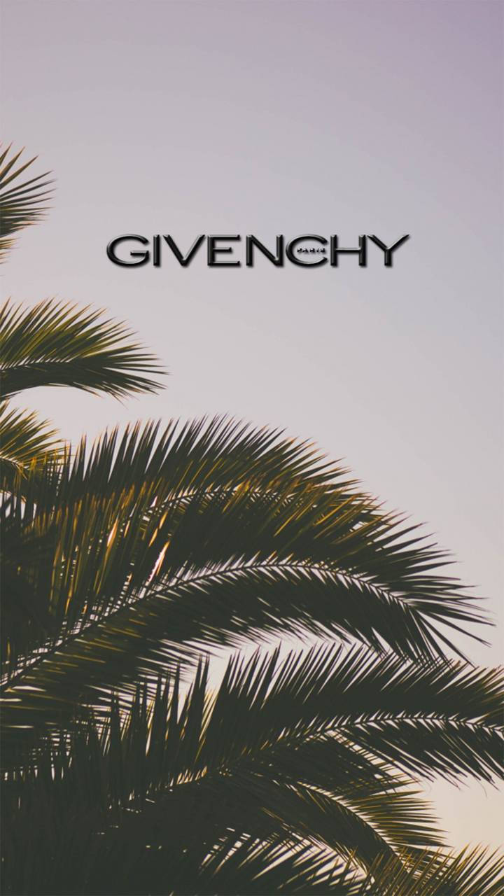 Givenchy, palm fronds, soft lavender sky, HD Phone Wallpaper