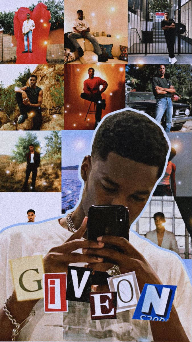 Giveon, selfie, collage, SD Phone Wallpaper