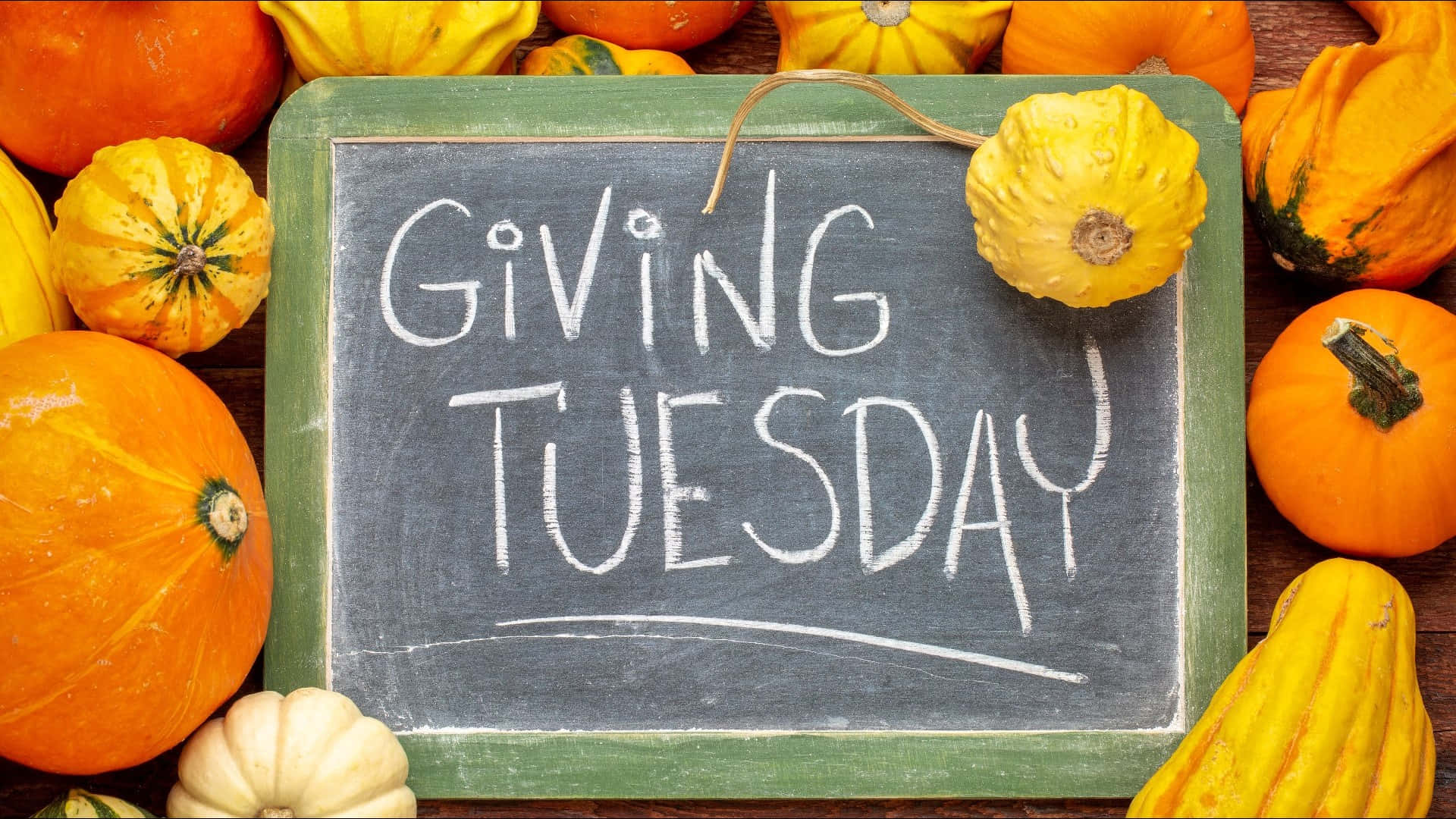 Giving Tuesday, chalkboard, white chalk, Full HD Desktop Wallpaper