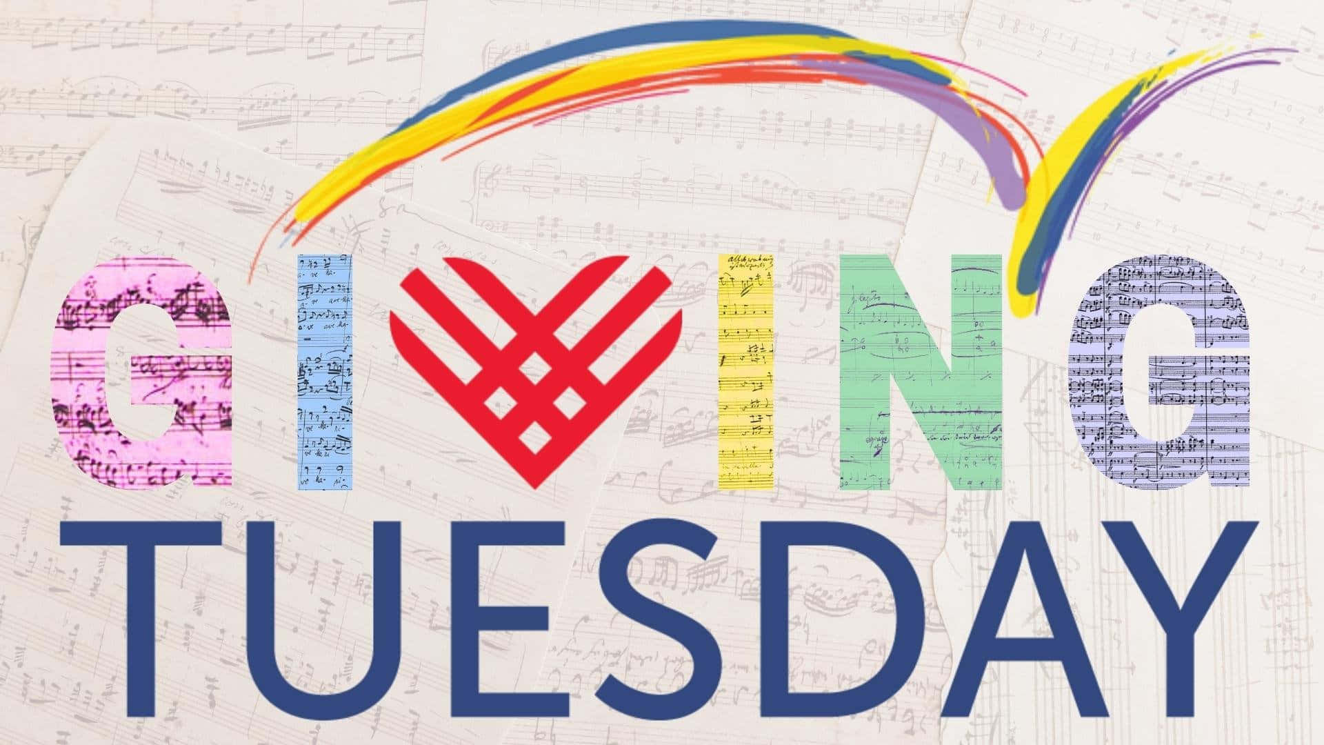 Giving Tuesday, rainbow, swoosh, Full HD Desktop Wallpaper