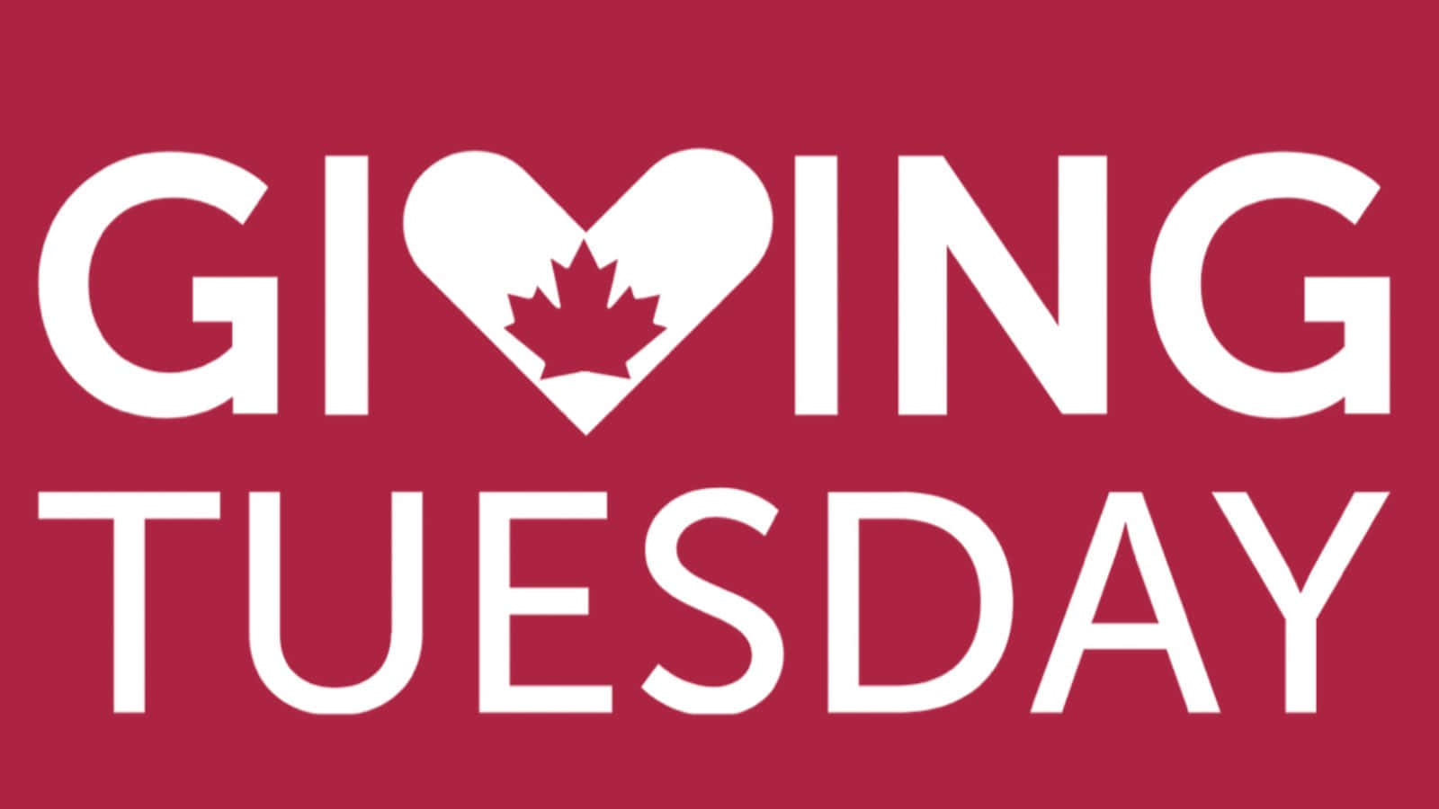 Giving Tuesday, maple leaf, white text, HD Desktop Wallpaper