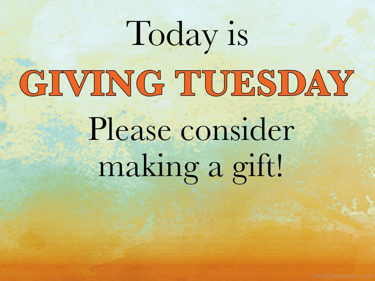 Giving Tuesday, teal, yellow, SD Desktop Wallpaper