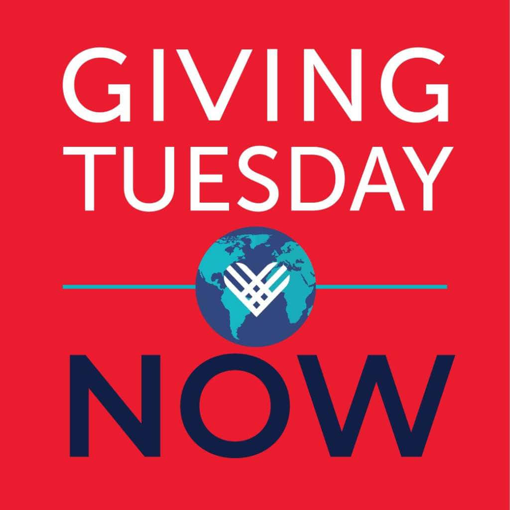 GIVING TUESDAY, red background, white text, SD Desktop Wallpaper