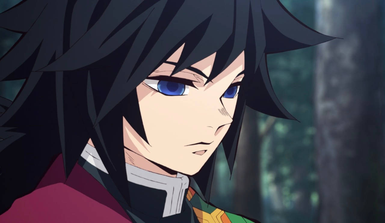 Giyu Tomioka, sharp black hair, piercing blue eyes, HD Desktop Wallpaper