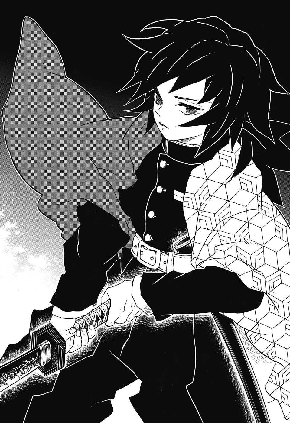 Giyuu Tomioka, spiky hair, sword, HD Phone Wallpaper