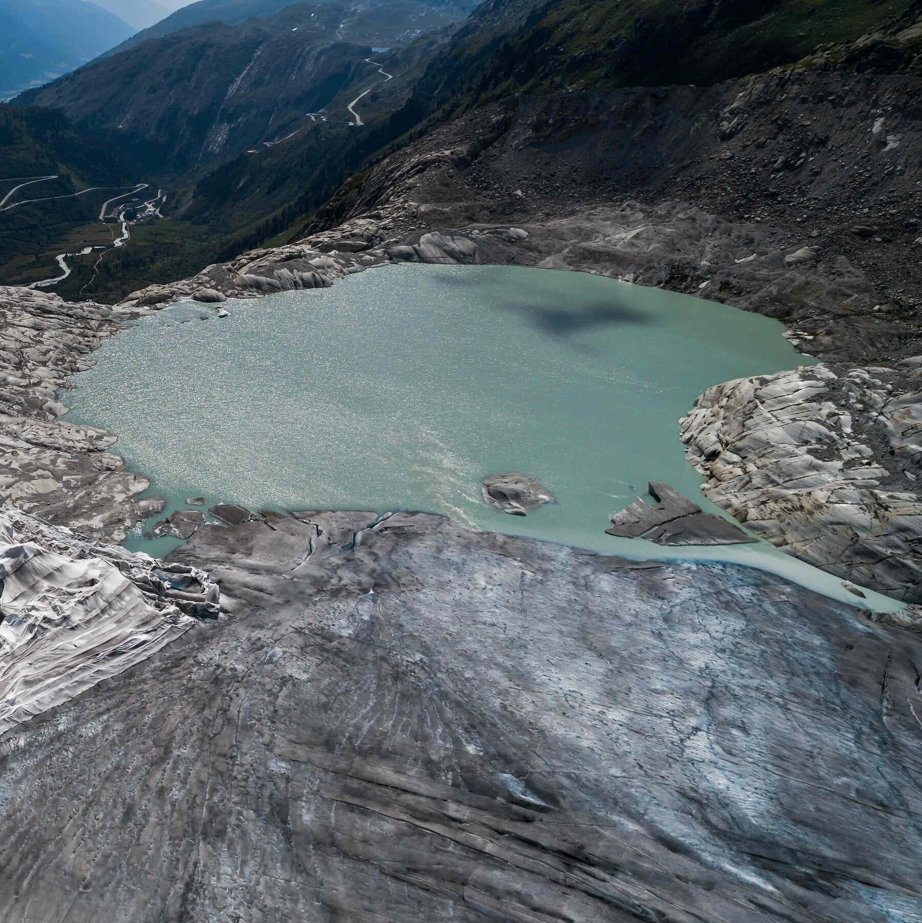 glacial lake, moraines, turquoise, HD Phone Wallpaper