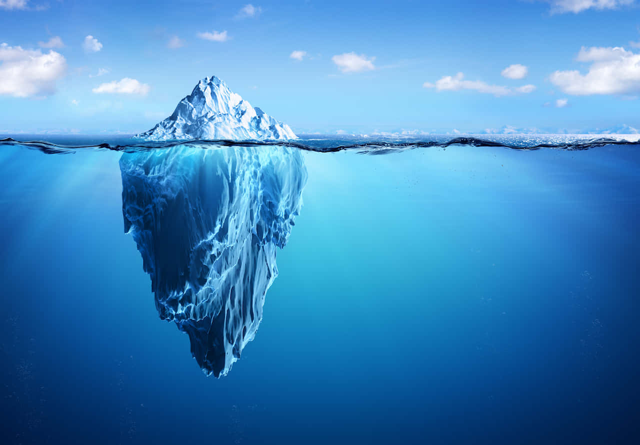 Glacial, iceberg, clear blue water, HD Desktop Wallpaper