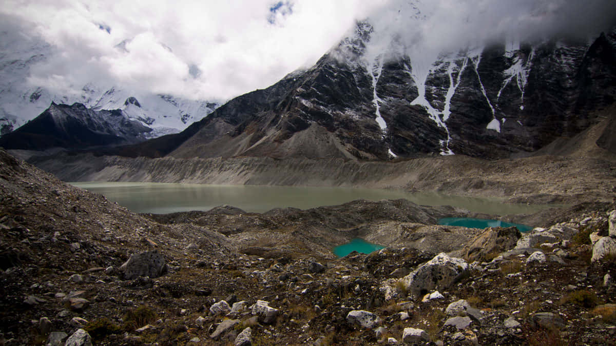 glacial landscape, turquoise lakes, alpine lake, SD Desktop Wallpaper