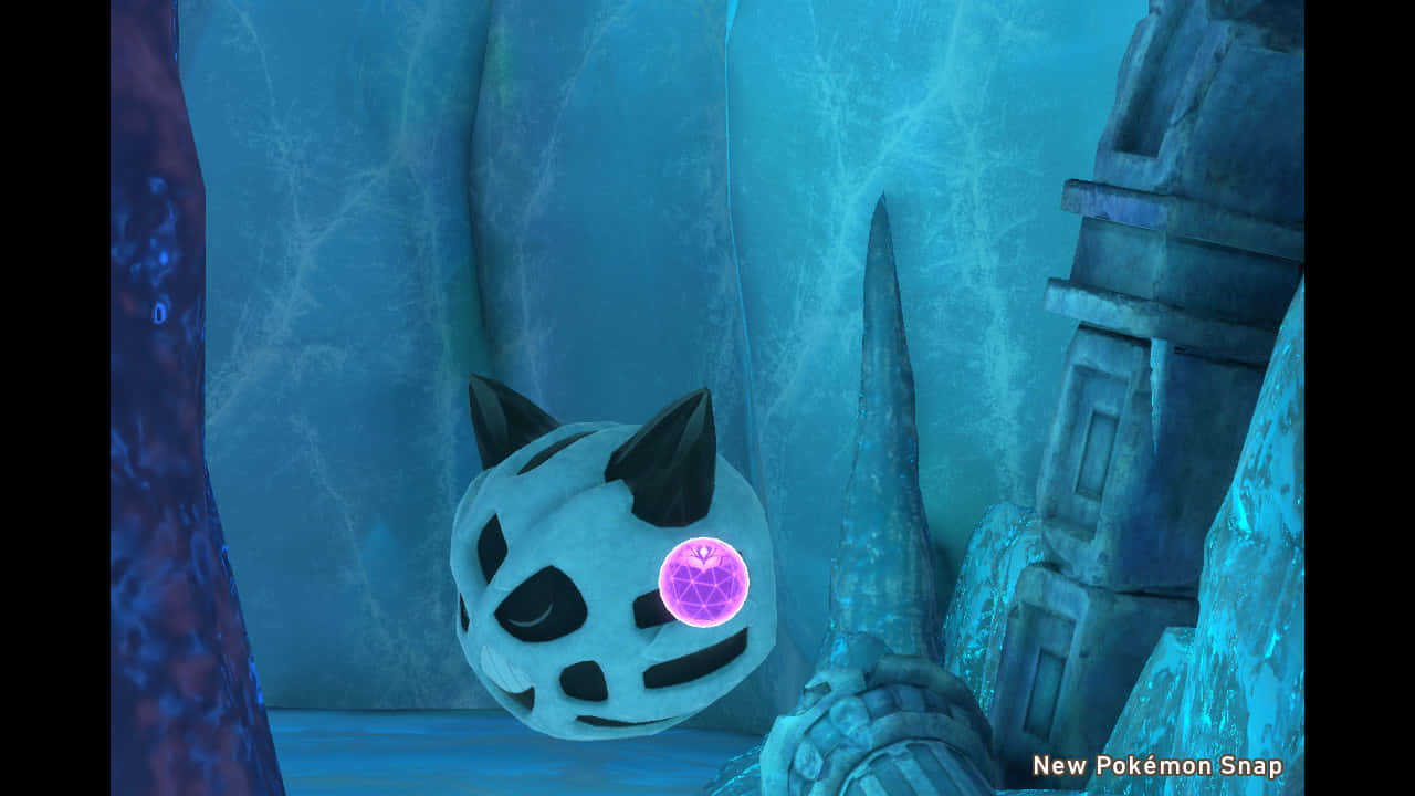 Glalie, purple orb, panda-like Pokémon, HD Desktop Wallpaper