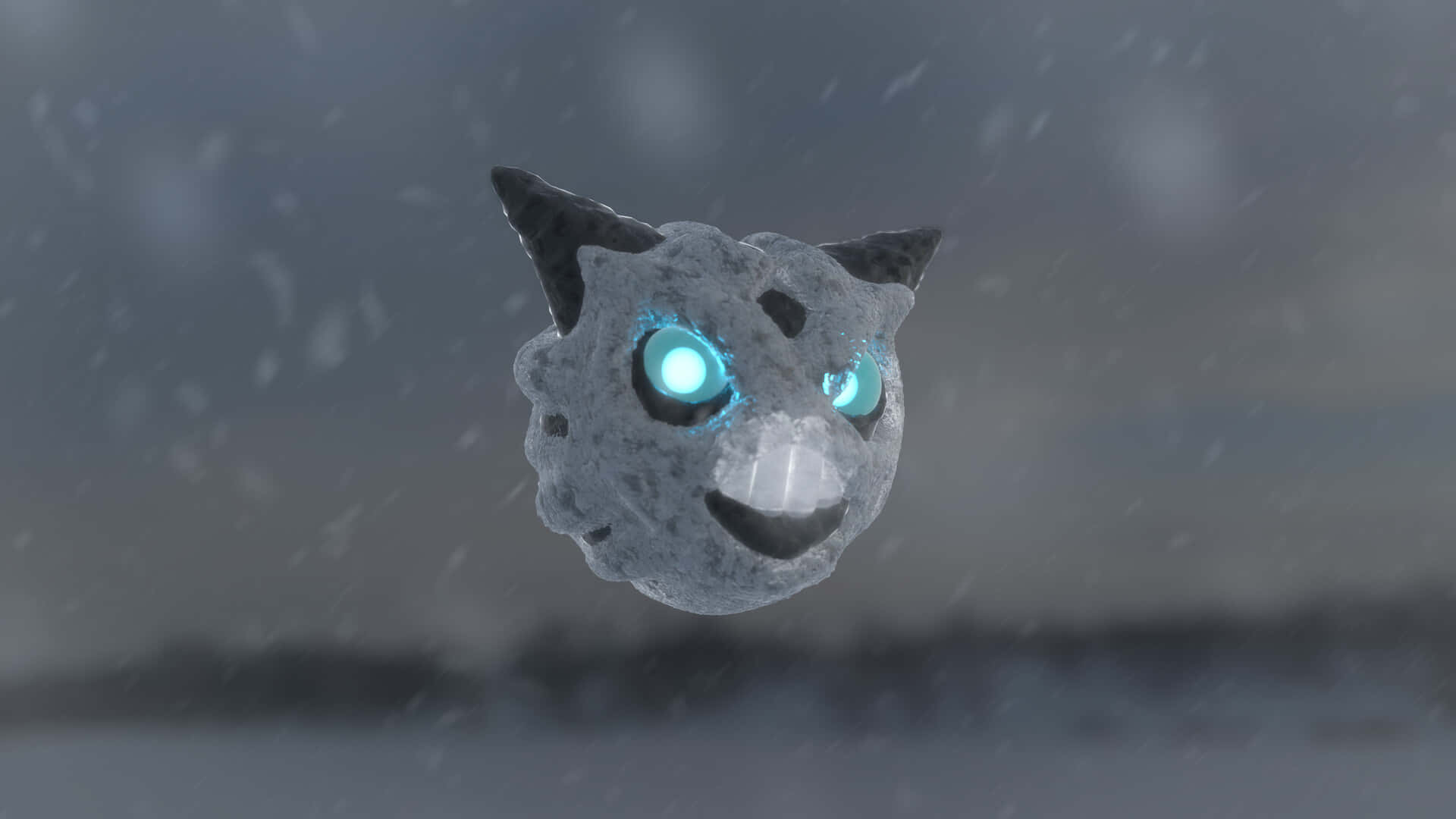 Glalie, gray aesthetic, 3d model, Full HD Desktop Wallpaper