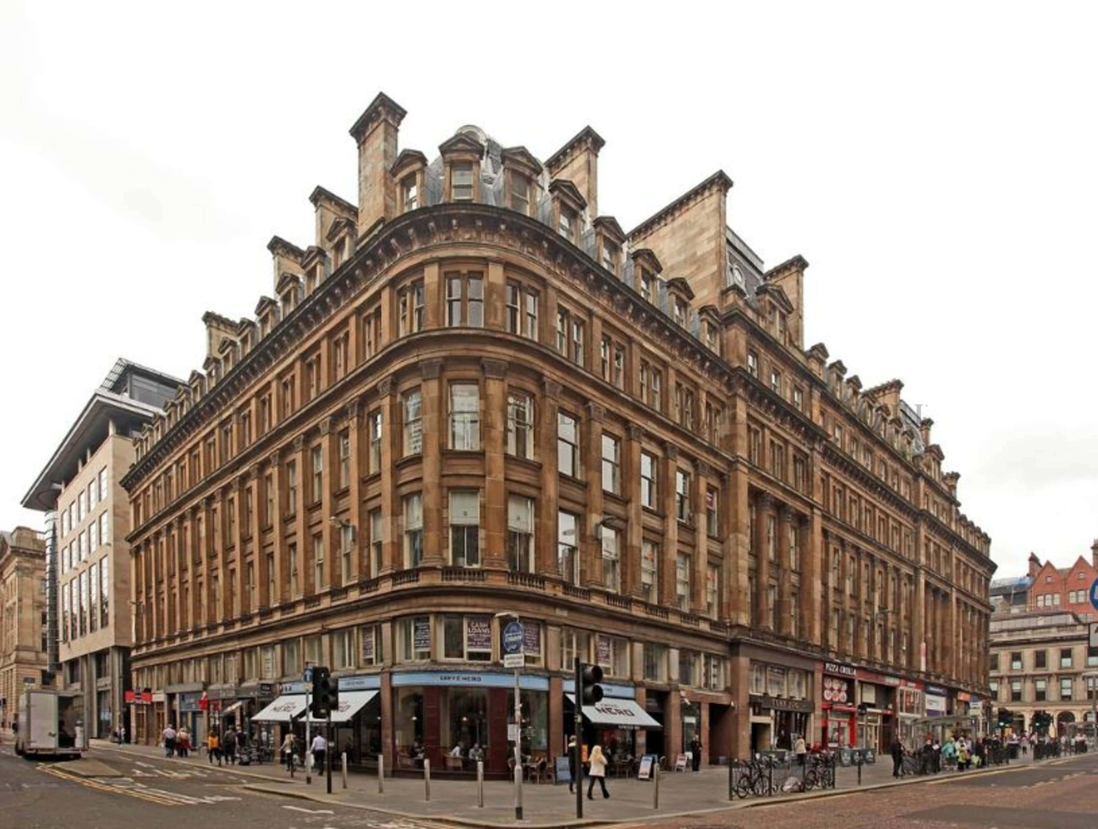Glasgow, historic corner building, sandstone building, 4K Desktop Wallpaper