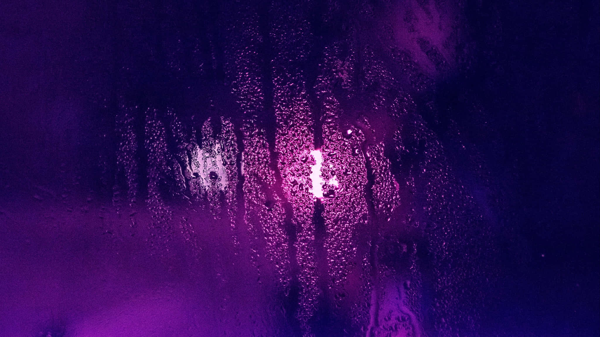 ultraviolet lights, moist glass, raindrops, Full HD Desktop Wallpaper