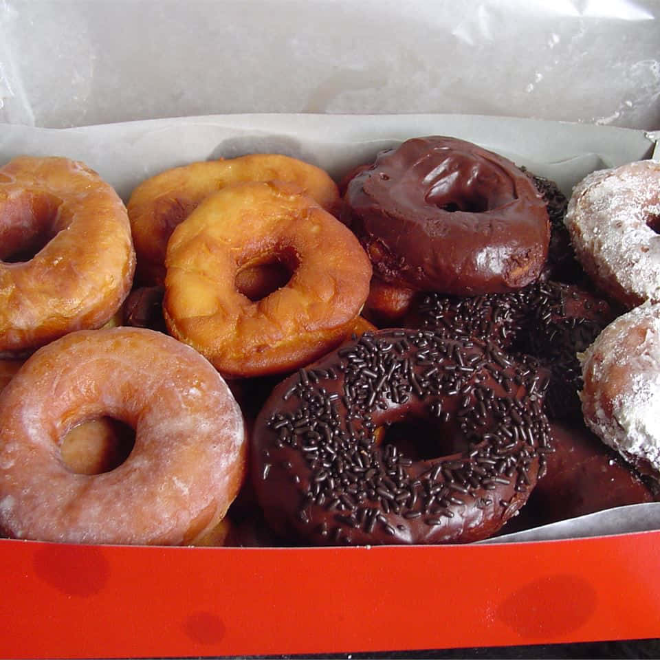 glazed donut, assorted donuts, glazed chocolate, SD Desktop Wallpaper