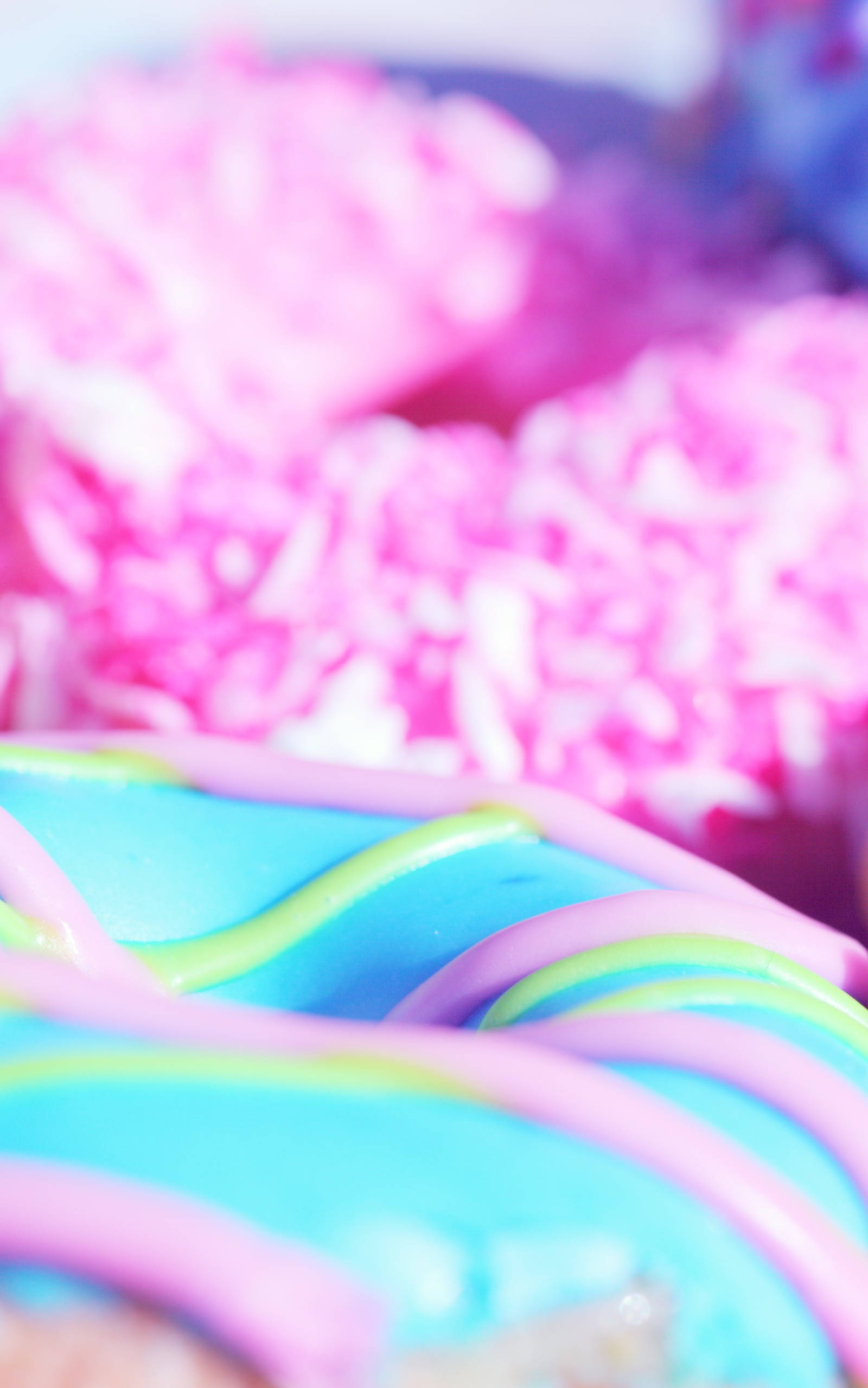 pastel phone donuts, pink sprinkles, vibrant icing swirls, 2K Phone Wallpaper