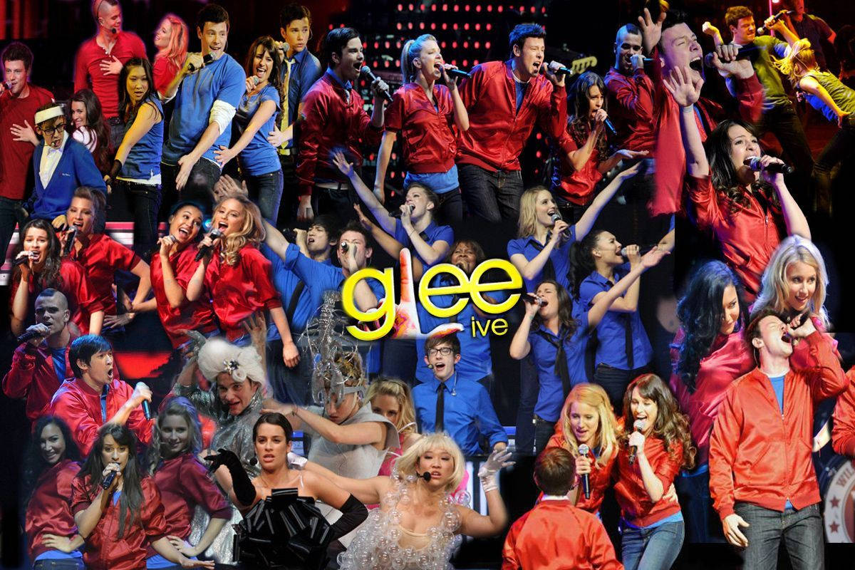 Glee, cast members, live concert, SD Desktop Wallpaper