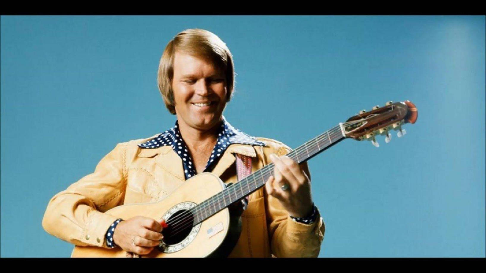 Glen Campbell, acoustic guitar, blonde hair, HD Desktop Wallpaper